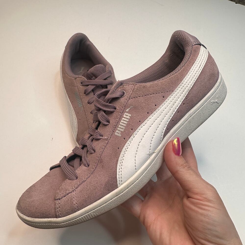Puma Vikky Lavender Suede Sneakers